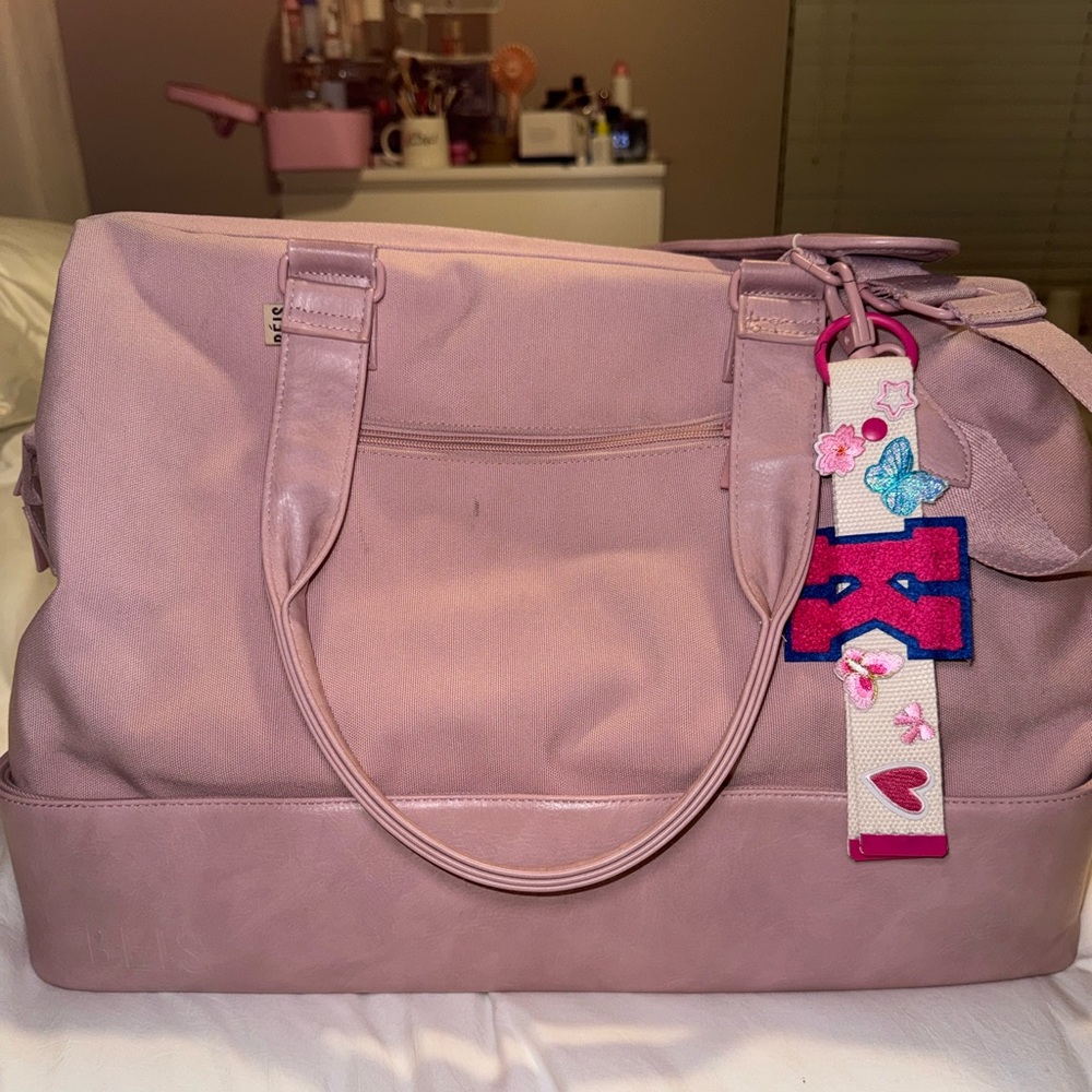 BEIS Atlas Pink Travel Bag (luggage tag not included)